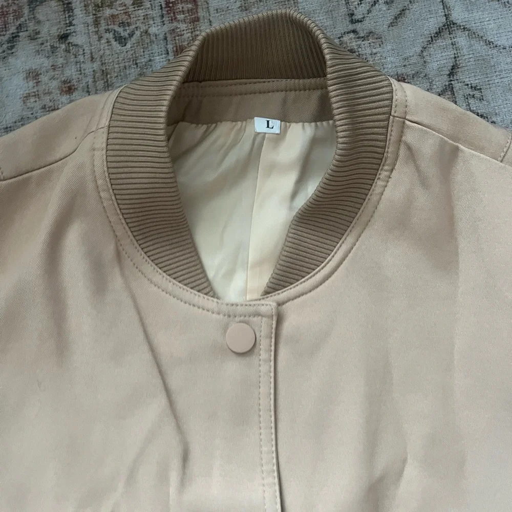 Tan Bomber Jacket - Picture 6 of 6